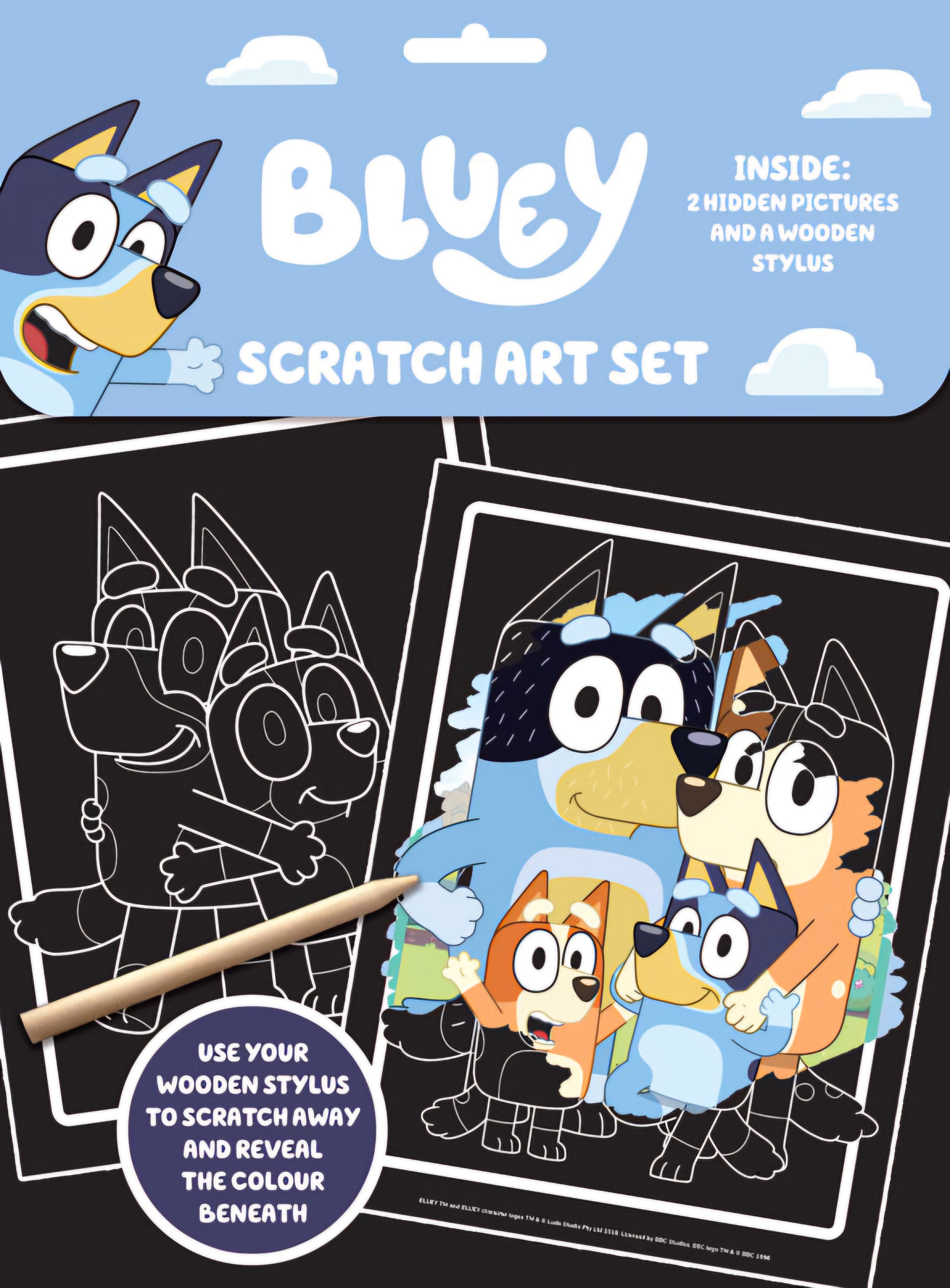 Bluey Scratch Art Set – Tykes & Tots Nigeria